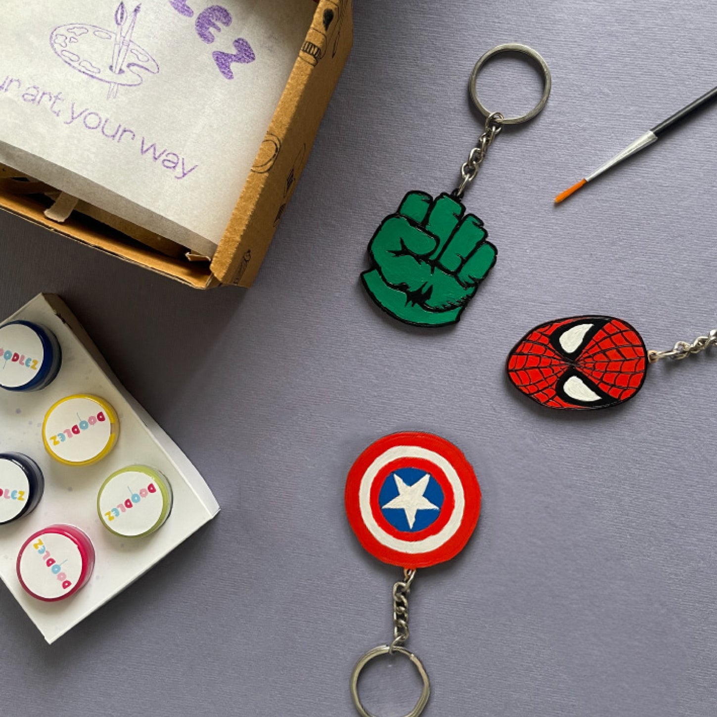 DIY Avengers Keychains Kit