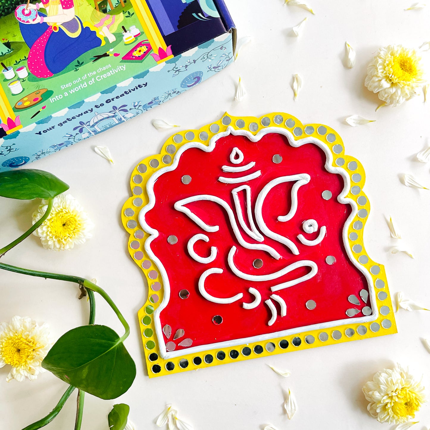 Lord Ganesha Jharokhas Lippan Art Kit