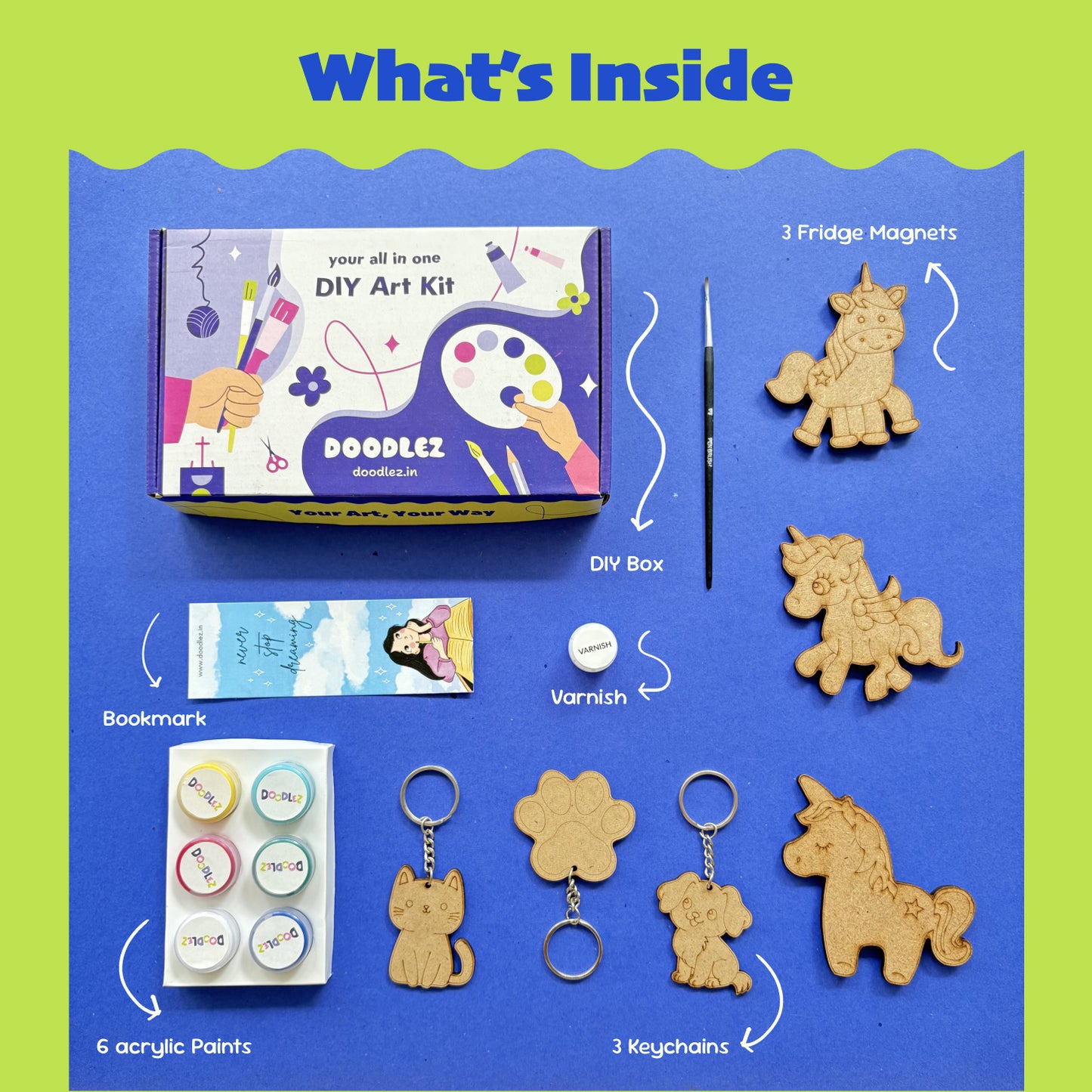 Keychains & Fridge Magnets Combo Kit