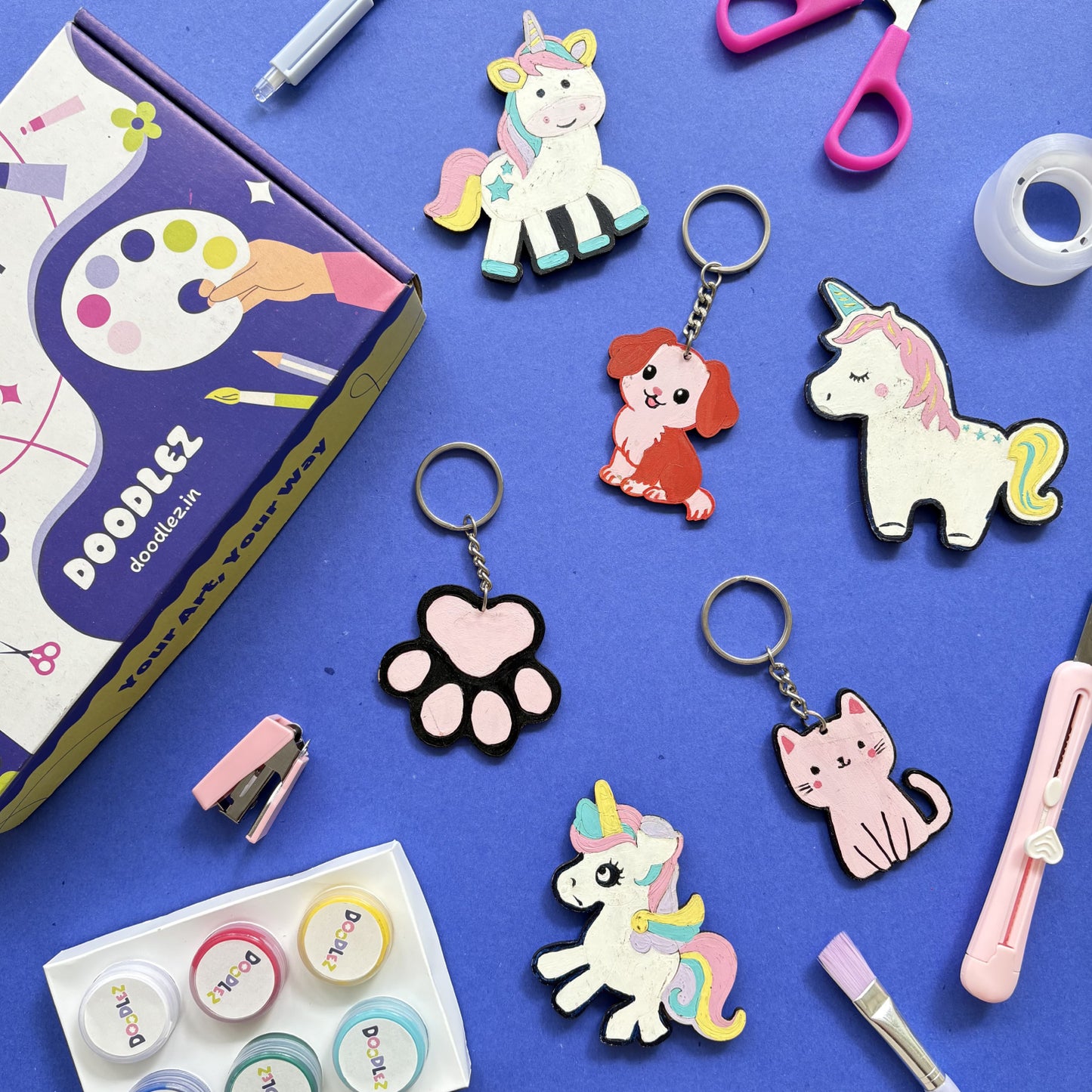 Keychains & Fridge Magnets Combo Kit