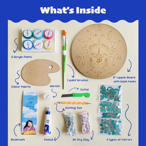Durga Maa Lippan Art Kit