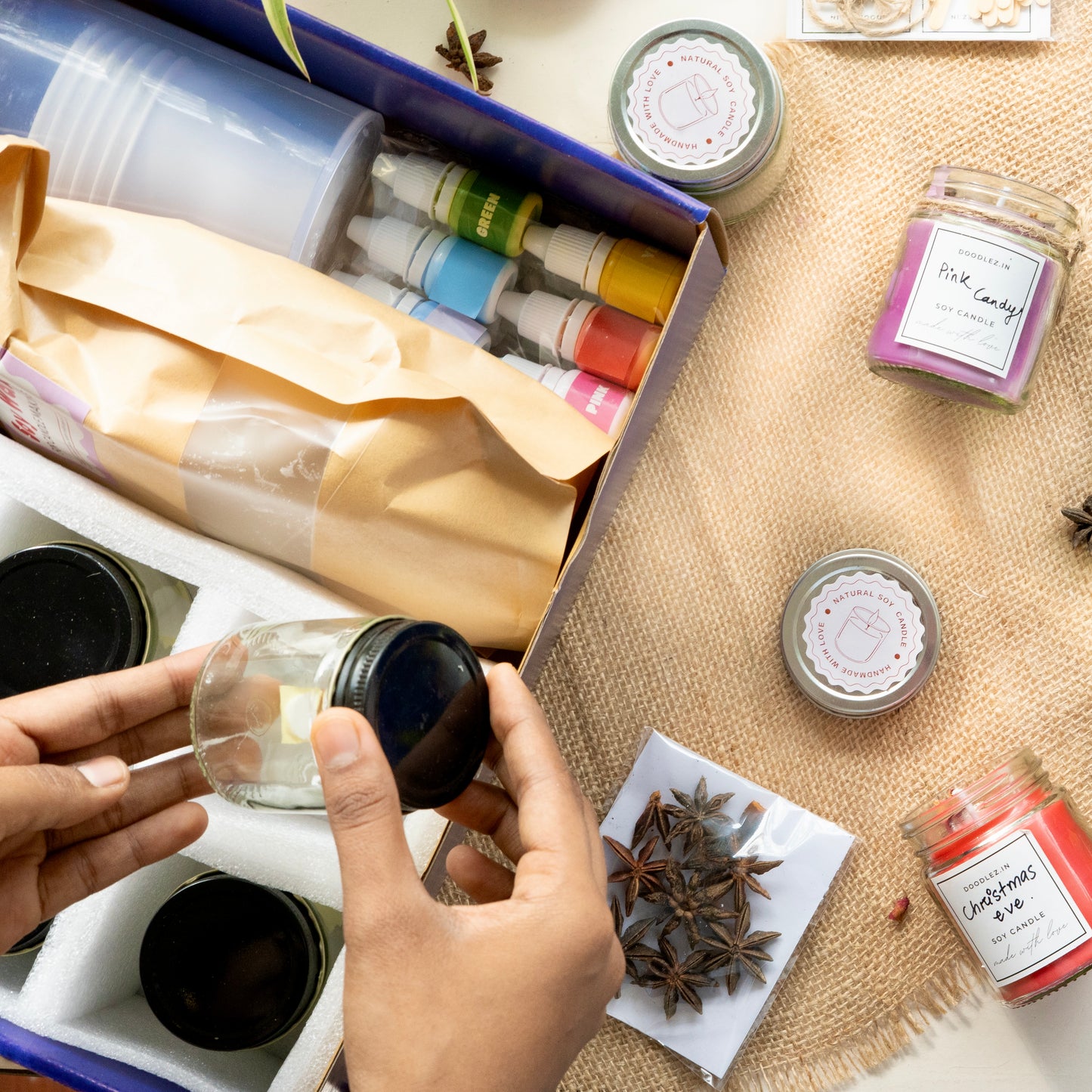 Candle Making Kit (Set of 6 Jars)