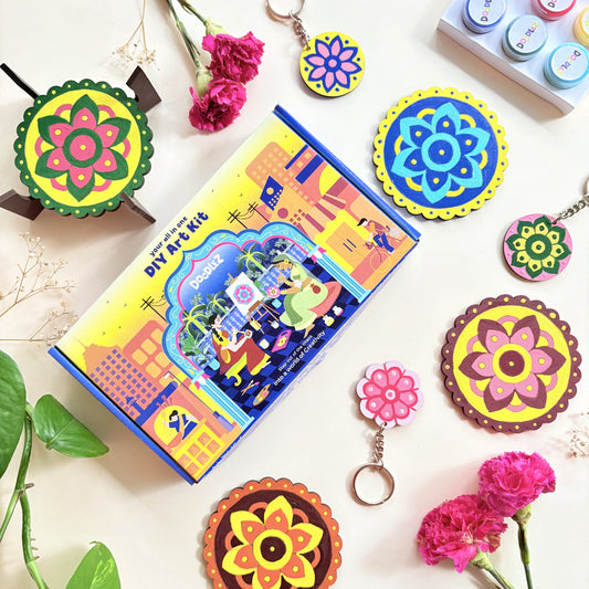 Mandala Coasters & Keychains Combo Kit