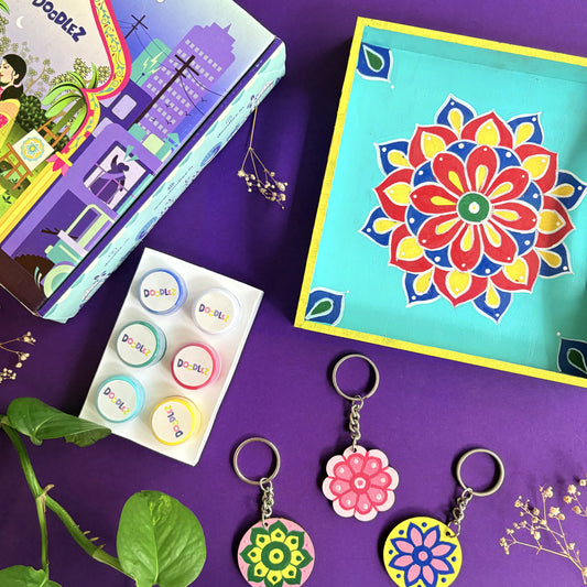 Mandala Tray & Keychains Combo Kit
