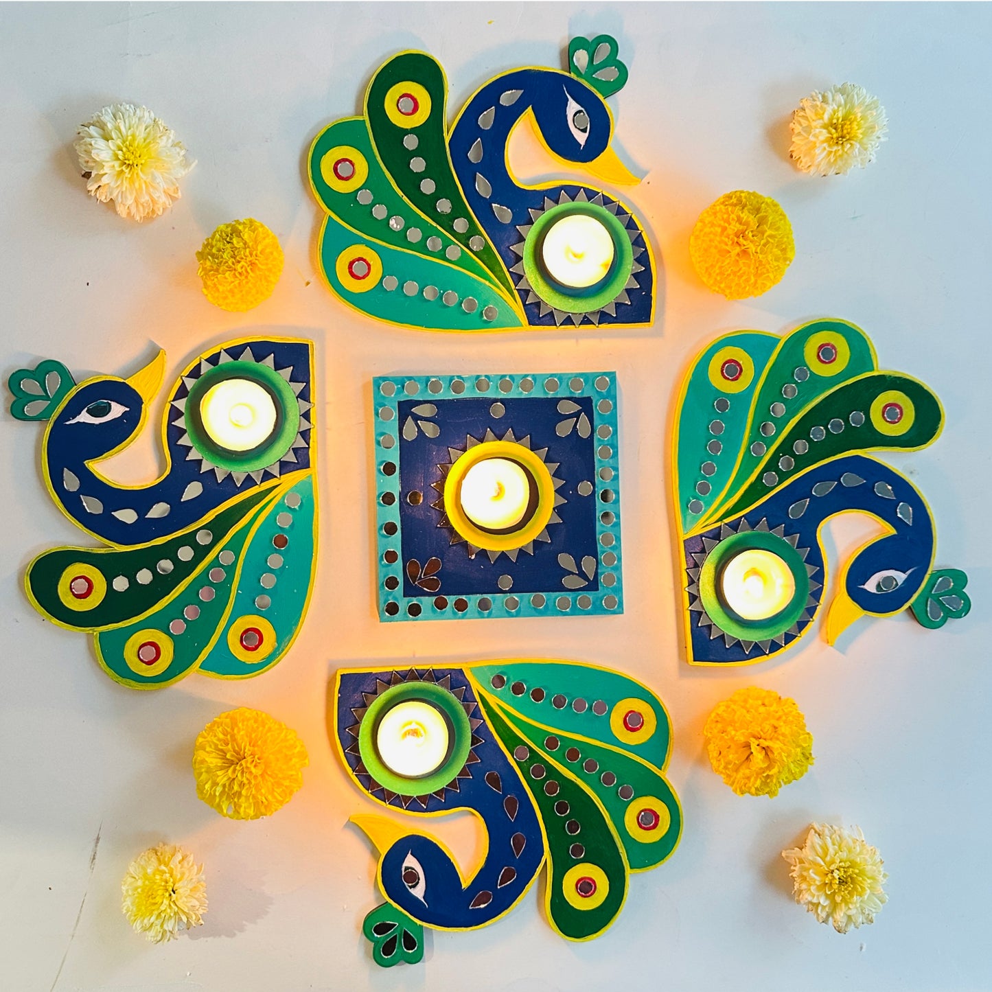 Peacock Rangoli Kit