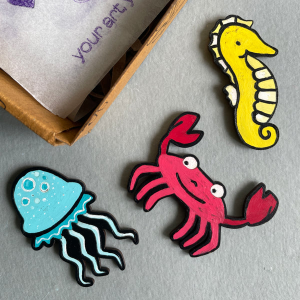 Sea Animals Fridge Magnets Kit