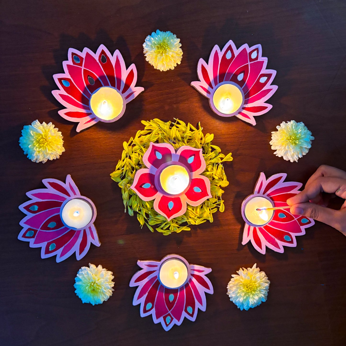 Rangoli Tealight Holders Kit