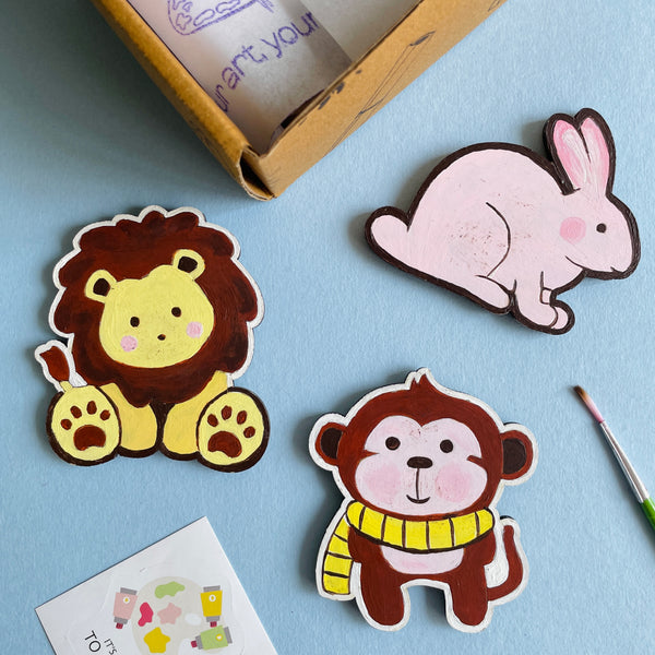 Wild Animals Fridge Magnets Kit