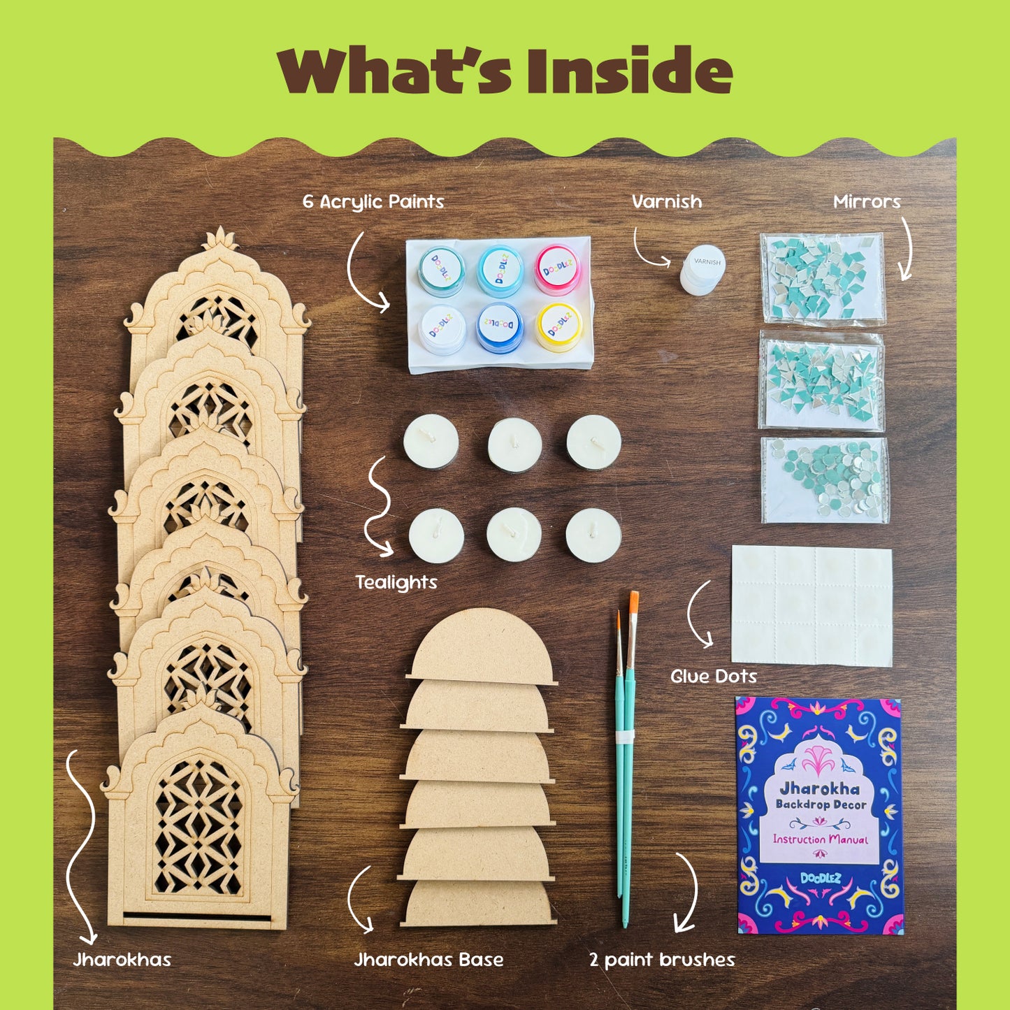 Haveli Jaali Jharokhas Backdrop Decor Kit