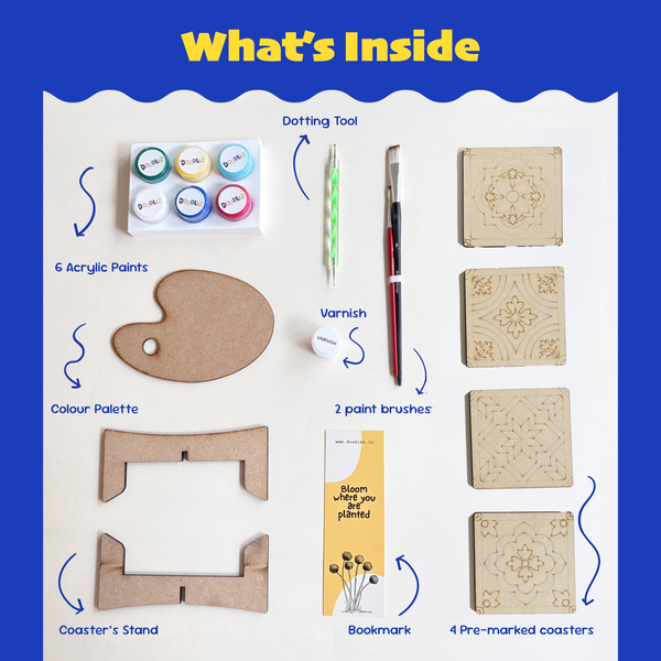 Athangudi Art Coasters Kit
